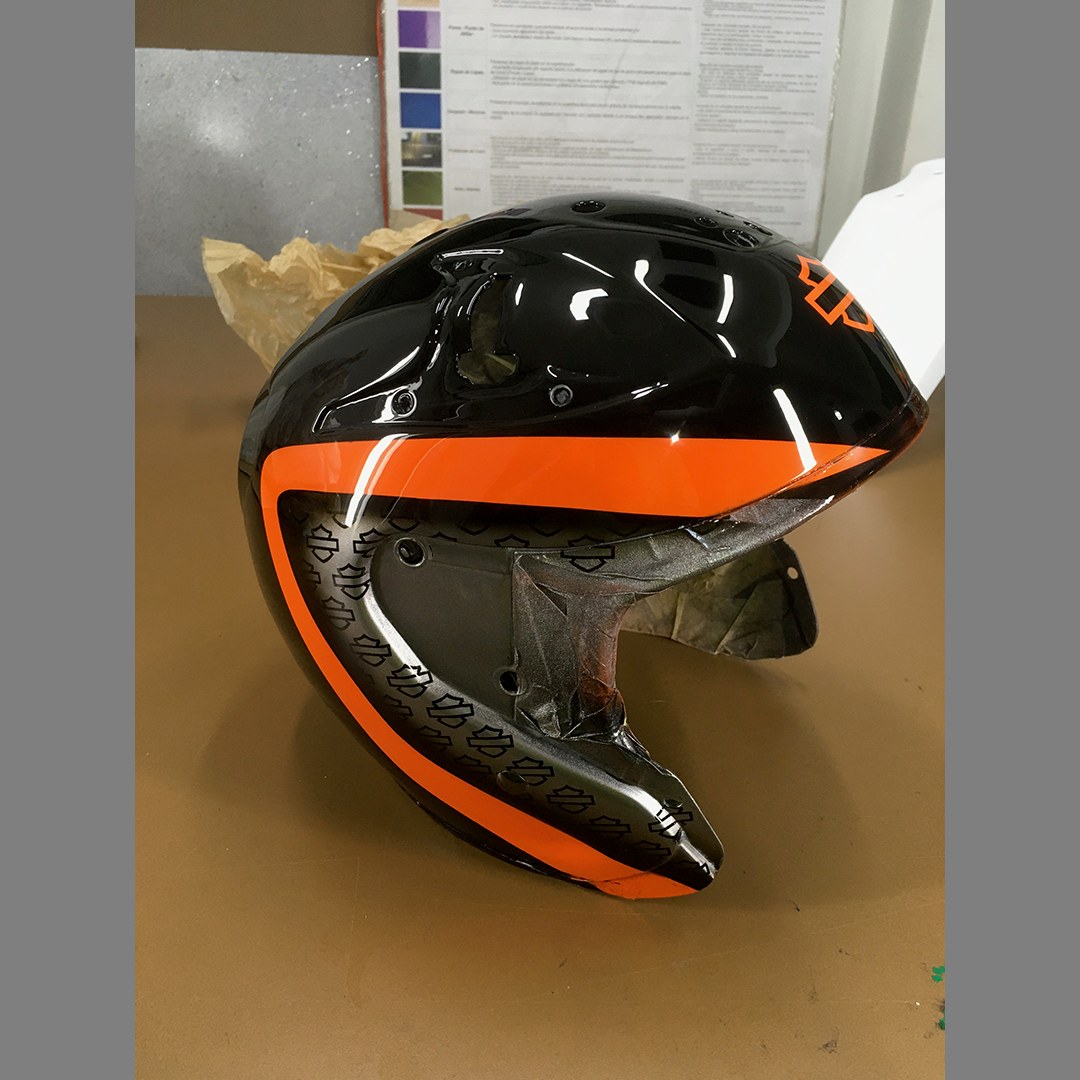 Motorcycle helmet painting